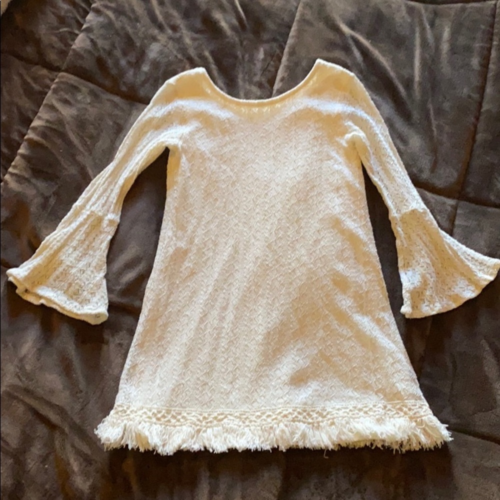 Off white lace detail dress